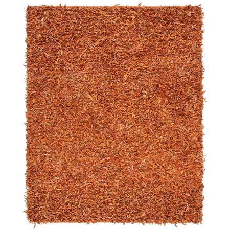 Safavieh 8 x 10 ft. Leather Shag Hand Woven Rectangle Area Rug, Orange LSG601P-8